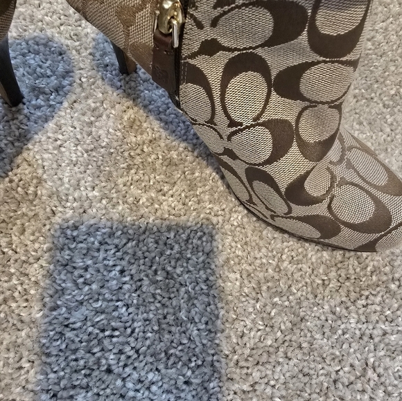 Authentic Coach Women's Brown Patterned Ankle Boots - Picture 3 of 11